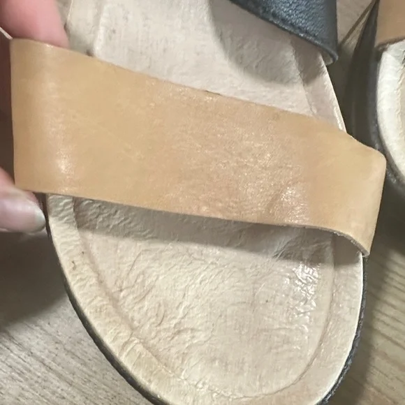 Jambu Black and Tan Strappy Ankle-Buckle Sandals - Picture 4 of 14